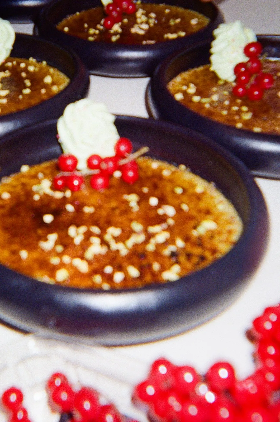 Bo House — crème brûlée and redcurrants