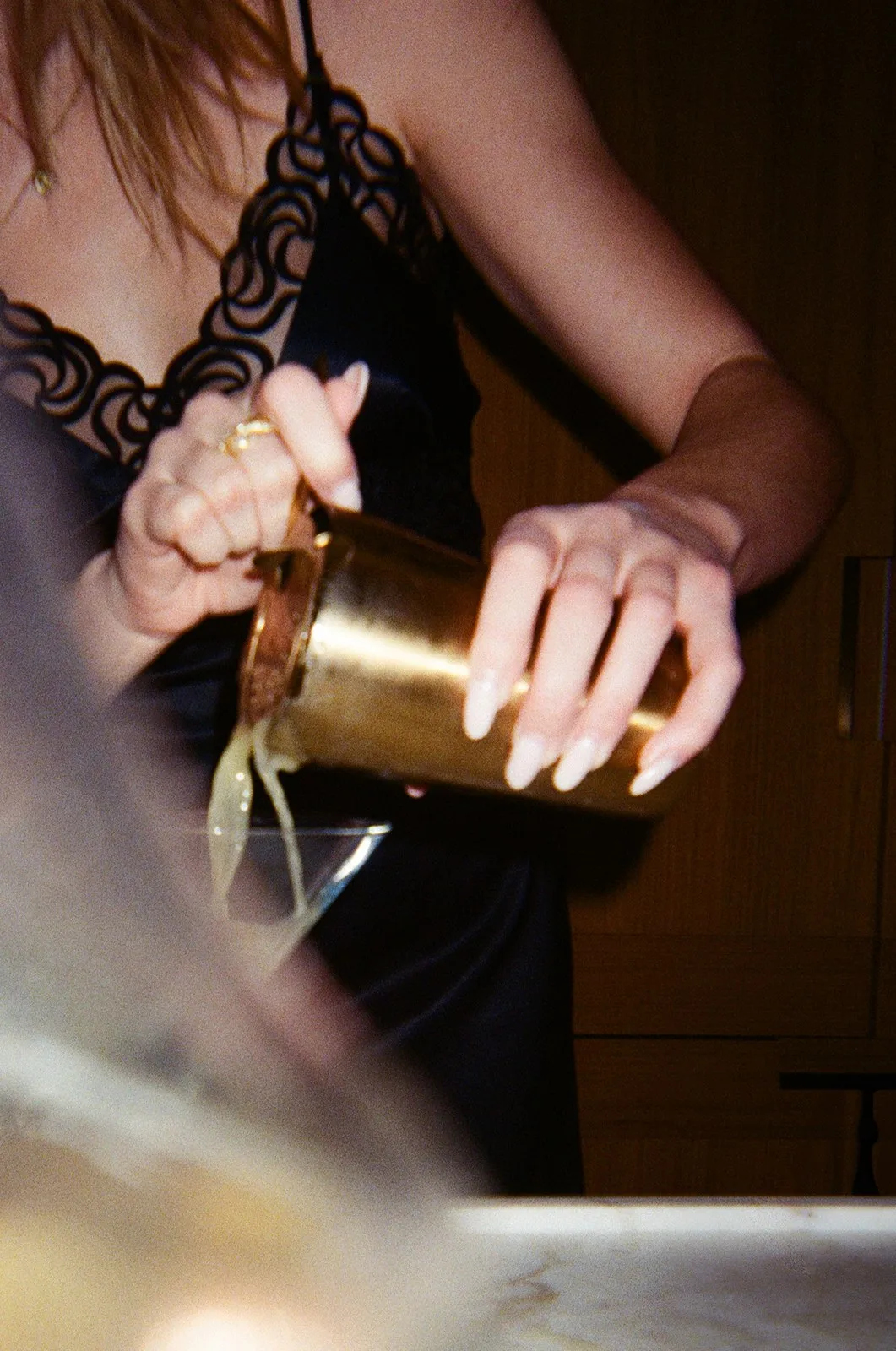Bo House — pouring from a gold shaker
