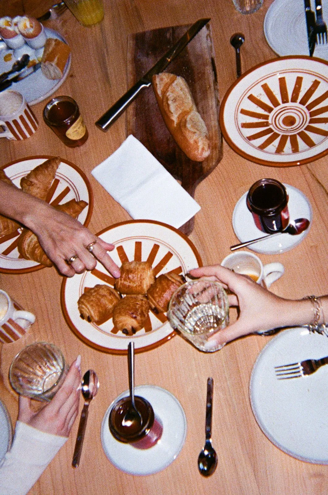 Bo House — the table from above, mid-breakfast